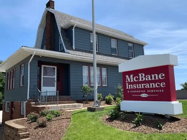 McBane Insurance office and sign at 215 Main St. in Wintersville, Ohio